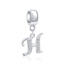 SOUKISS Letter H Bedel Sterling Zilver 925 Initial Az Alfabet Kralen Naam Bedel voor Armband Bedels