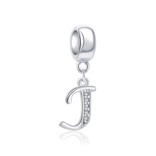 Letter J Charm Sterling Zilver 925 Initial A-z Alfabet Kralen Naam Charme voor Pandora Armband Bedels