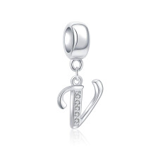 SOUKISS Letter V Bedel Sterling Zilver 925 Initial Az Alfabet Kralen Naam Bedel voor Armband Bedels