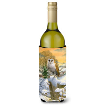 """" Caroline's Comorsures Sunset Barn Owl Vin Bottle Koozie Hugger 750 ml multicolor """"