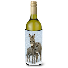 """" Caroline's Treasures Donkeys Bottle Koozie Hugger 750 ml multicolor """"