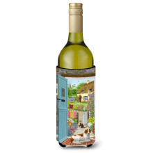 """" Caroline's Treasures Welsh Springer Spaniel la Cottage Door Wine Bottle Koozie Hugger 750 ml multicolor """"
