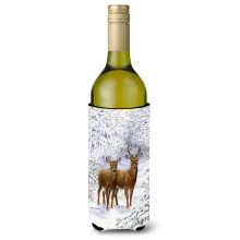 "" Caroline's Comorsures Two Bottle Deer Wine Bottle Koozie Hugger 750 ml multicolor """"