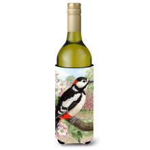 """" Caroline's Treasures Woodpecker Bottle Koozie Hugger 750 ml multicolor """"