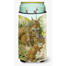 """" Caroline's Treasures Lynx and Cubs Tall Boy Koozie Hugger Multicolor """"