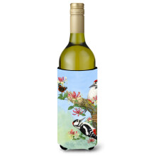 Caroline's Treasures Woodpeckers Wine Bottle Koozie Hugger 750 ml Multicolor