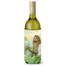 Caroline's Treasures ASA2101LITERK Tawny Owl Wine Bottle Koozie Hugger 750 ml Multicolor