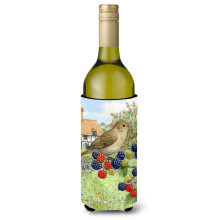 Caroline's Treasures Garden Warbler Wine Bottle Koozie Hugger  750 ml  Multicolor