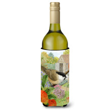 Caroline's Treasures ASA2111LITERK Coal Tits Wine Bottle Koozie Hugger 750 ml Multicolor