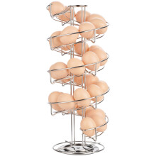 Toplife Spiral Design Rustfrit St?l ?g Skelter Dispenser Rack Opbevaring Display Rack S?lv