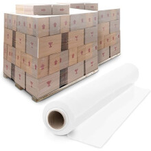 Merrimen 400mmx150m Heavy Duty Pallet Stretch Shrink Wrap Roll Strong & Secure Packaging Plastic Cling Film, White