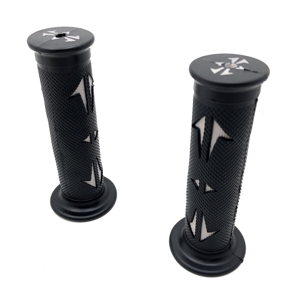 Xkmt-Bean Style Engraved Gel Hand Grips Atv Quad Compatible With Polaris Seadoo Bombardier Jet Ski Honda Atv Foreman Recon Rincon Kawasaki Brute White 786377378514