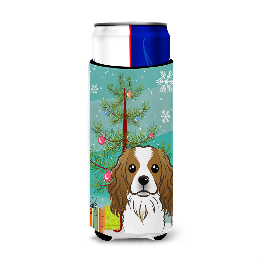Caroline's Treasures Weihnachtsbaum Und Cavalier Spaniel Michelob Ultra Koozies F R Slim Cans, Mehrfarbig-image