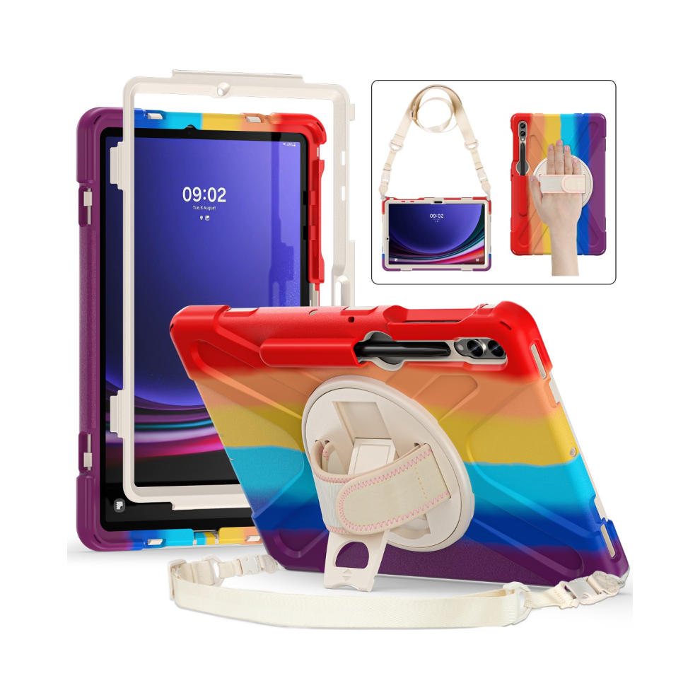 (Colorful S9 Plus 2023 X810) Case For Samsung Galaxy Tab S9 Plus 12.4 2023 X810 Red 976662383716
