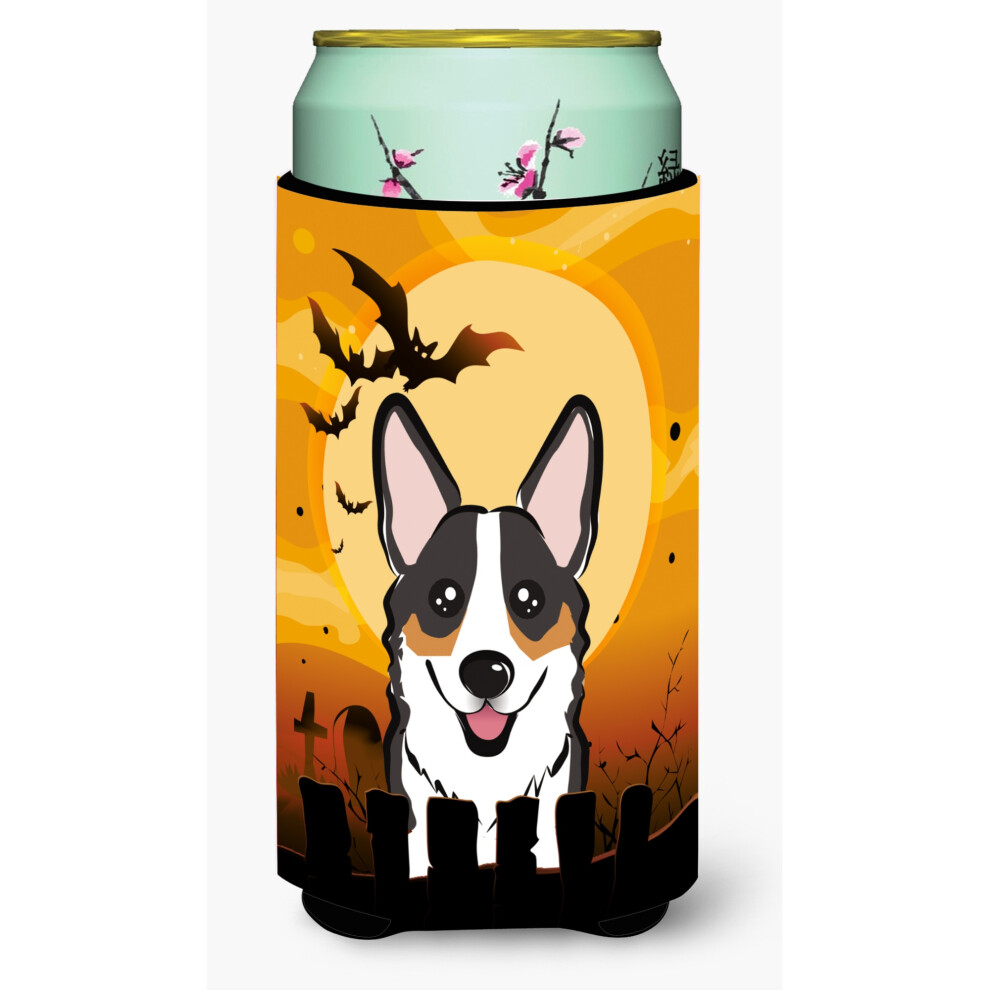 Caroline's Treasures       Corgi tricolore d'Halloween, grand gar   on, Koozie Hugger multicolore