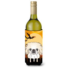 Caroline's Treasures Halloween Pekingese Wine Bottle Koozie Hugger 750 ml Multicolor