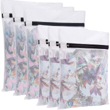 BAGAIL Set di 6 sacchetti per bucato in rete con chiusura a zip - 3 grandi e 3 medi per bucato, camicette, calze, biancheria intima, reggiseni e