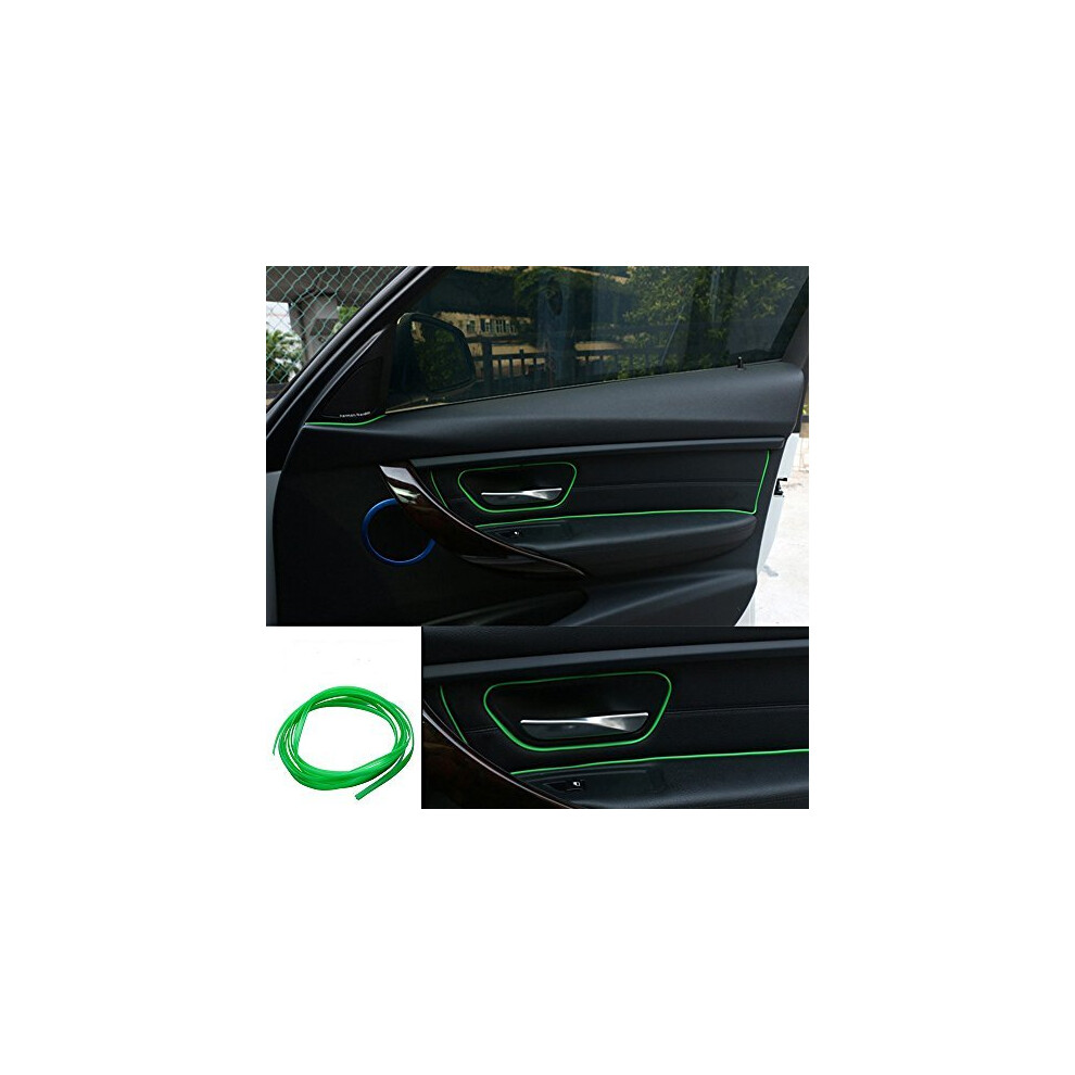 Atmomo 5M Flexible Trim For Diy Automobile Car Interior Exterior Moulding Trim Decorative Line Strip Green 714602296036