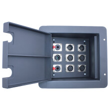 Bhne im Bodenkasten (4-XLR-Buchse + 2-XLR-Stecker + 2 1/4"" TRS + 1 Cat5)