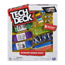 TECH DECK Sk8shop Fingerboard Bonus Pack Collectible and Customizable Mini Skateboards Styles May Vary