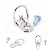D-Ring-Bildaufhnger mit Schrauben  100er-Pack  groe D-Ringe  hochwertige Kleiderbgel, Hardware zum Aufhngen von Bildern. Dring kleine D-Ring-B