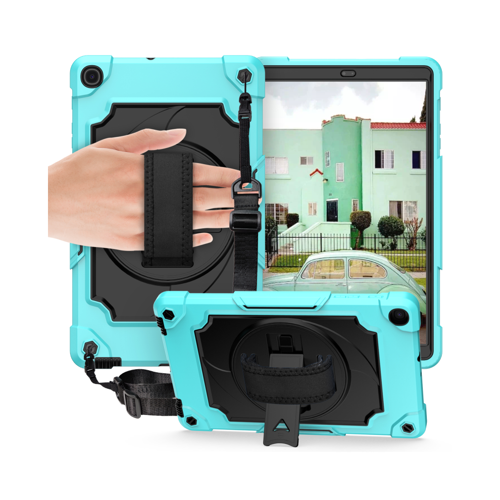 (Aqua (Black), Tab A 10.1 2019 T515) Rotating Kickstand Case For Samsung Galaxy Tab A 1 Blue,Black 976662405821