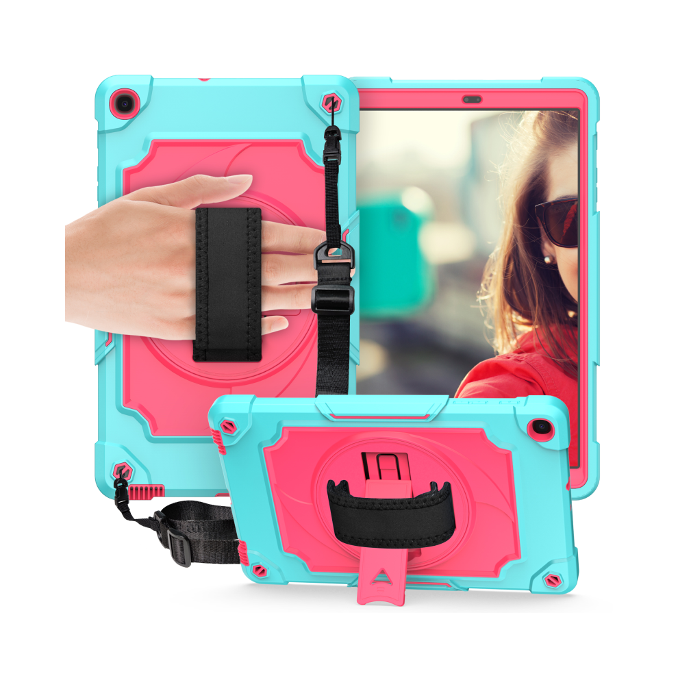 (Aqua (Rose Red), Tab A 10.1 2019 T510) Rotating Kickstand Case For Samsung Galaxy Tab A 1 Blue,Red 976662405890