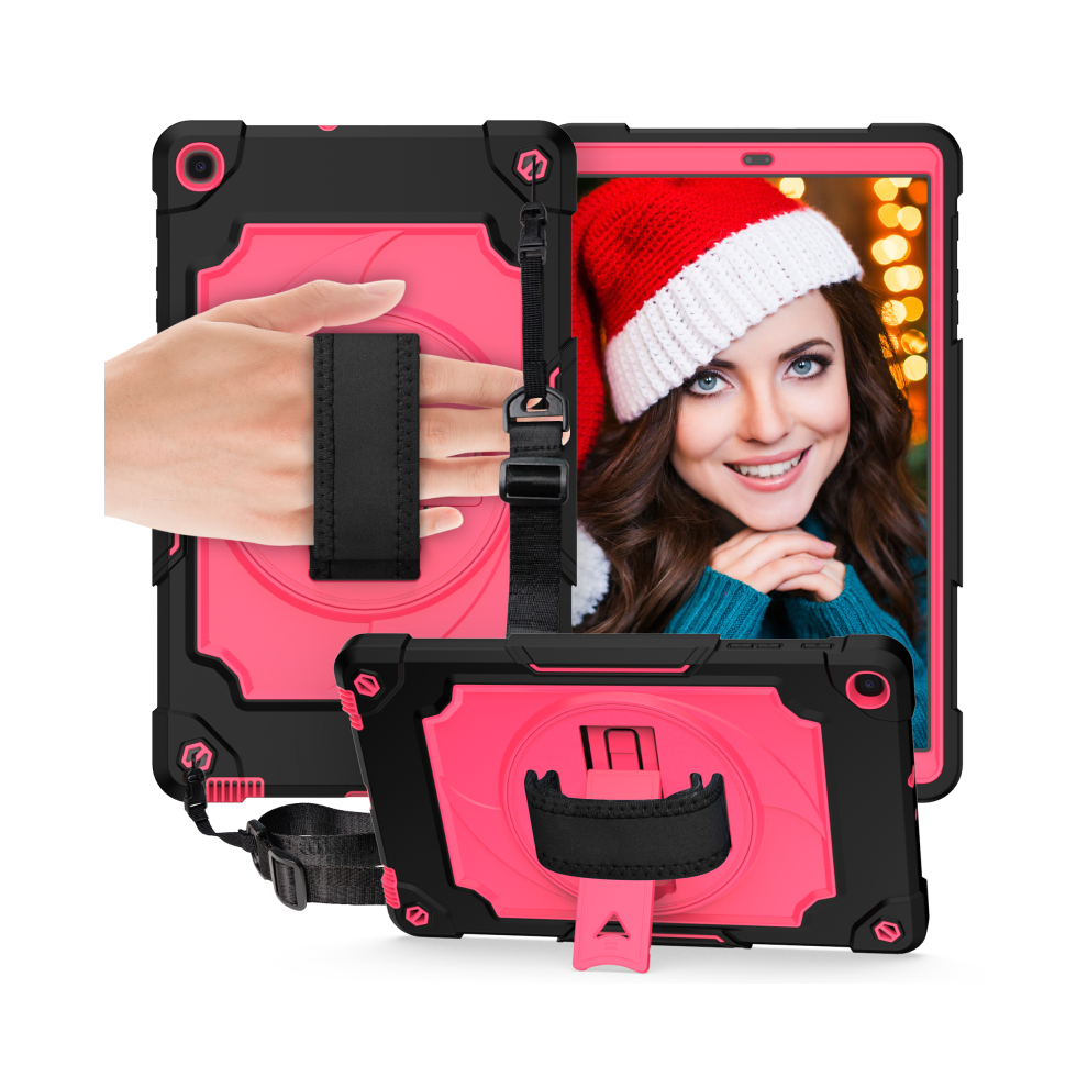 (Black (Rose Red), Tab A 10.1 2019 T510) Rotating Kickstand Case For Samsung Galaxy Tab A 1 Black,Red 976662405913