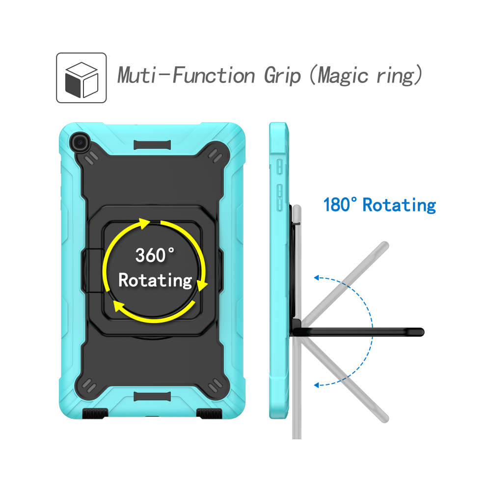 (Aqua Black, Tab A 10.1 2019) For Samsung Galaxy Tab A 10.1 2019 Tablet Cover Ca Blue,Black 976662407689
