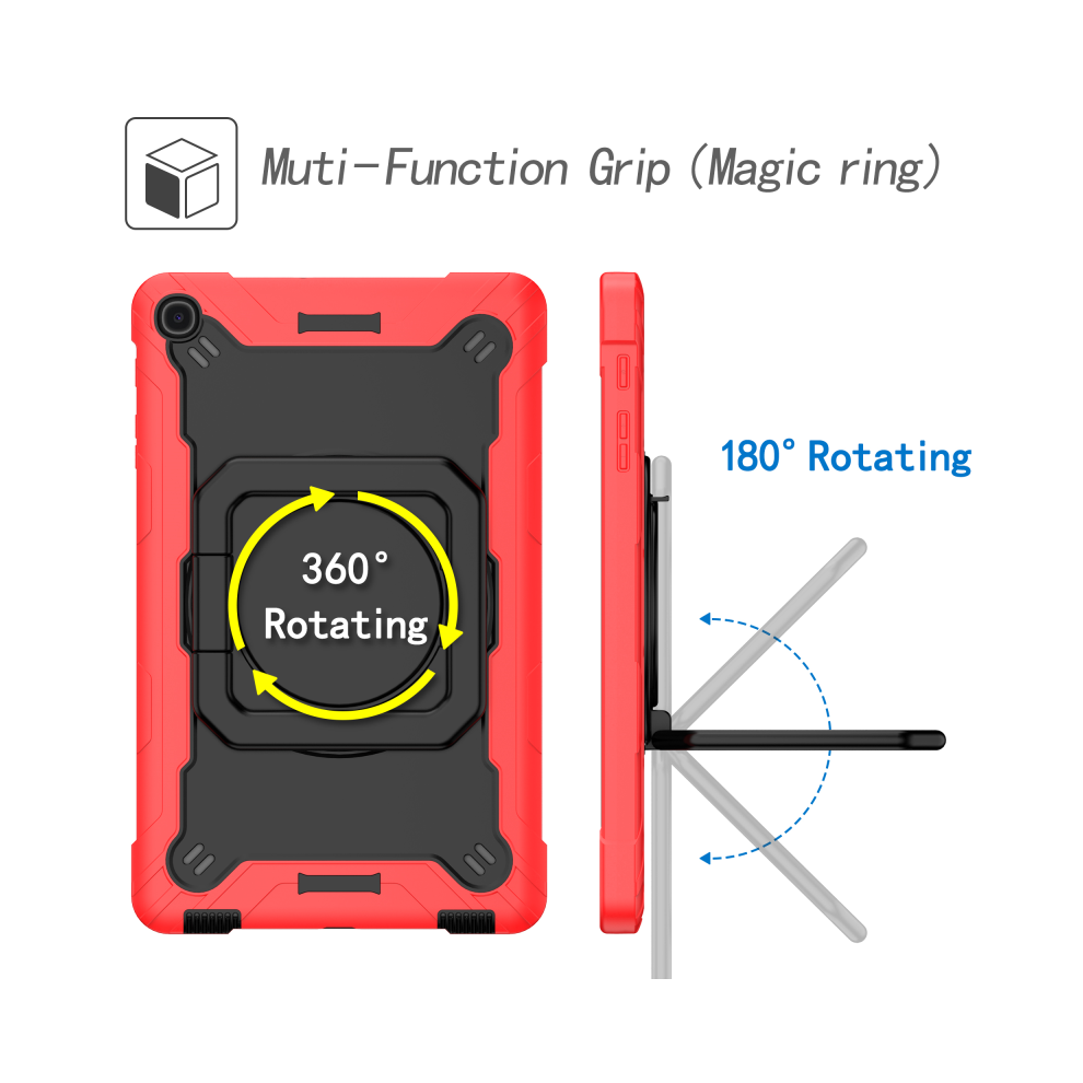 (Red Black, Tab A 10.1 2019) For Samsung Galaxy Tab A 10.1 2019 Tablet Cover Ca Black,Red 976662407672