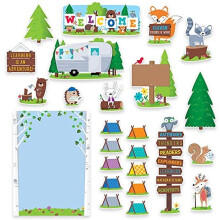 CTP Woodland Friends Welcome Pinnwand, Klassenzimmer-Dekoration, 51 Stück (Creative Teaching Press 7069)