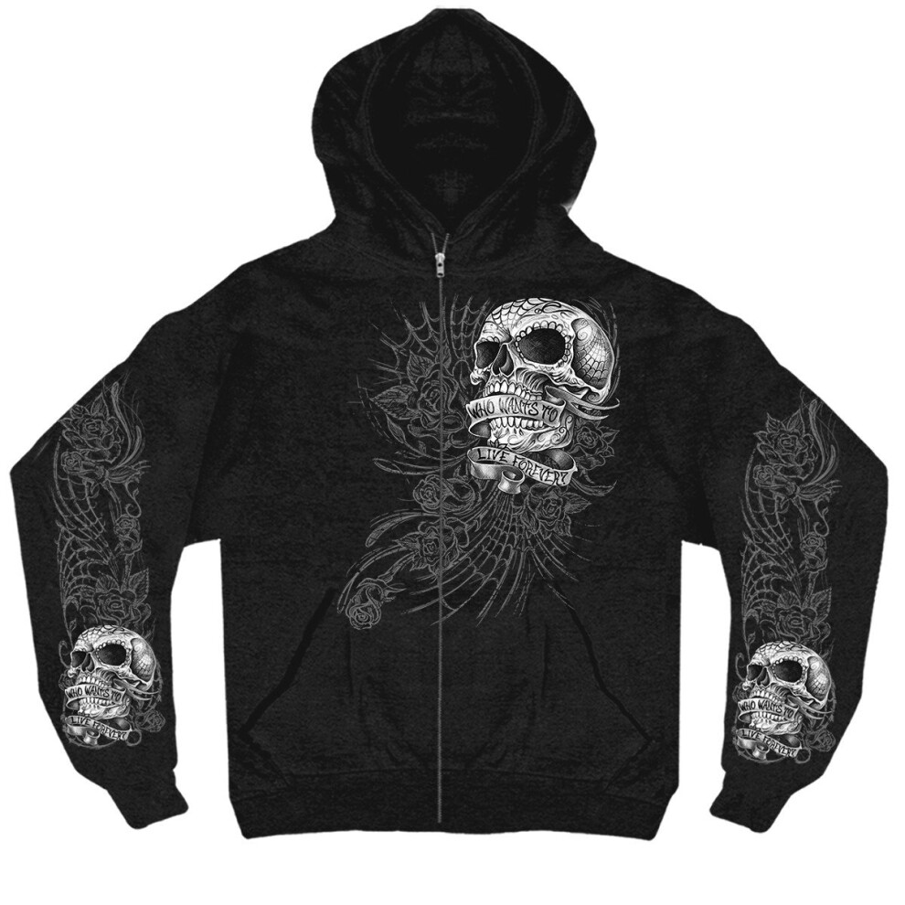 Sweat     capuche moto tendance pour homme Hot Leathers, noir, taille 2X US