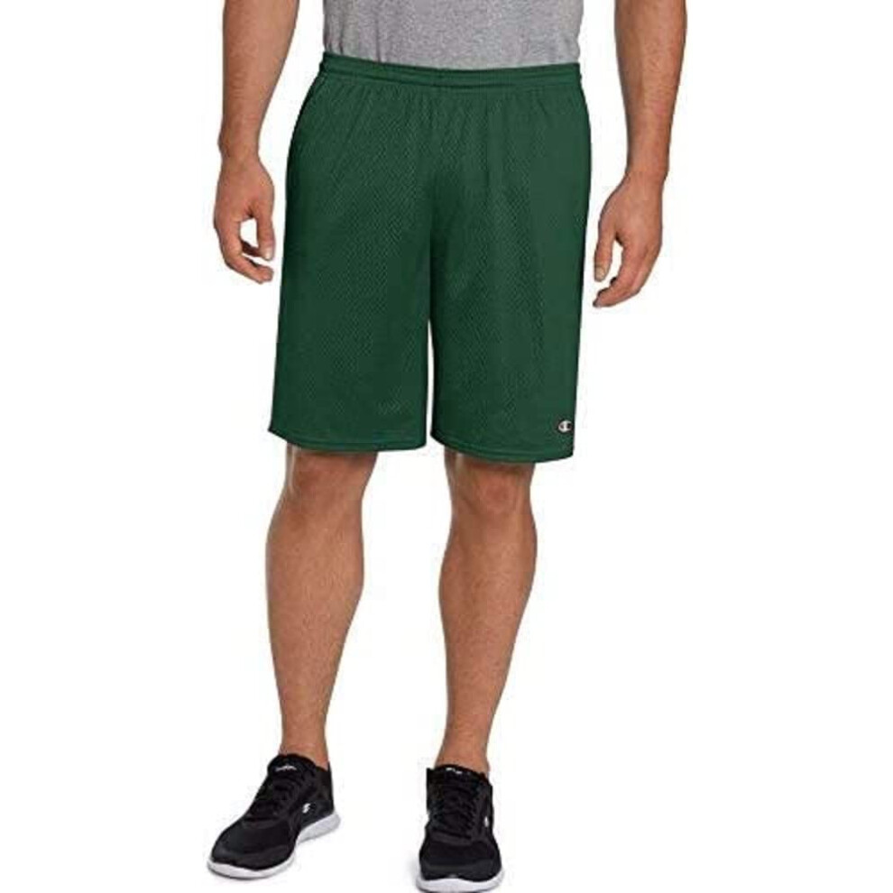 Champion mens 9 Mesh Short  C Logo Short  Dark Green  Large US