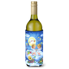 Caroline's Treasures Angels Making Music Together Wine Bottle Koozie Hugger 750ml Multicolor