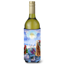 Caroline's Treasures The Shepherds and Angels Appeared Wine Bottle Koozie Hugger 750ml Multicolor