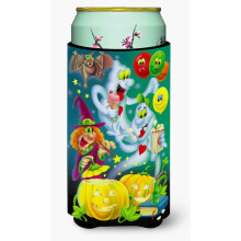 """"Caroline's Treasures Heksenfeest met de geesten Halloween Tall Boy Koozie Hugger Veelkleurig""""