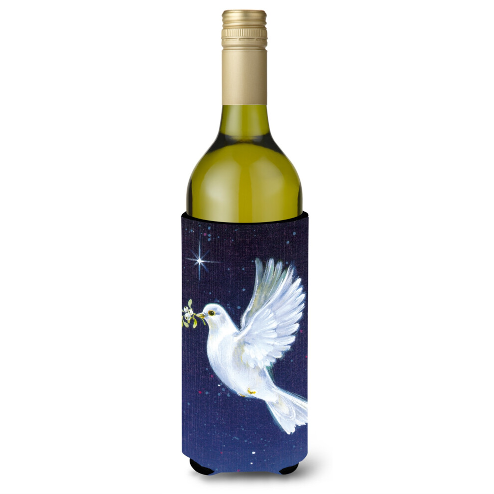 """"Caroline's Treasures Peace Dove Con The Olive Branch Wine Bottle Koozie Hugger 750Ml Multicolore""""-image
