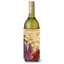 Caroline's Treasures Christmas Three Wise Men Wine Bottle Koozie Hugger 750ml Multicolor