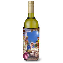 Caroline's Treasures The Wise Men At The Nativity Christmas Wine Bottle Koozie Hugger 750ml Multicolor