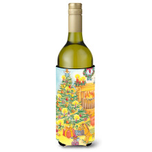 Caroline's Treasures Toys Around The Christmas Tree Wine Bottle Koozie Hugger 750ml Multicolor