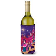 Caroline's Treasures Christmas Wise Men In Purple Wine Bottle Koozie Hugger 750ml Multicolor