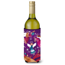 """" Caroline's Treasures ngeri de Craciun n sticla purpurie Koozie Hugger 750ml multicolor """"