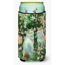 Caroline's Treasures Cats In Garden by Debbie Cook Tall Boy Koozie Hugger  Multicolor