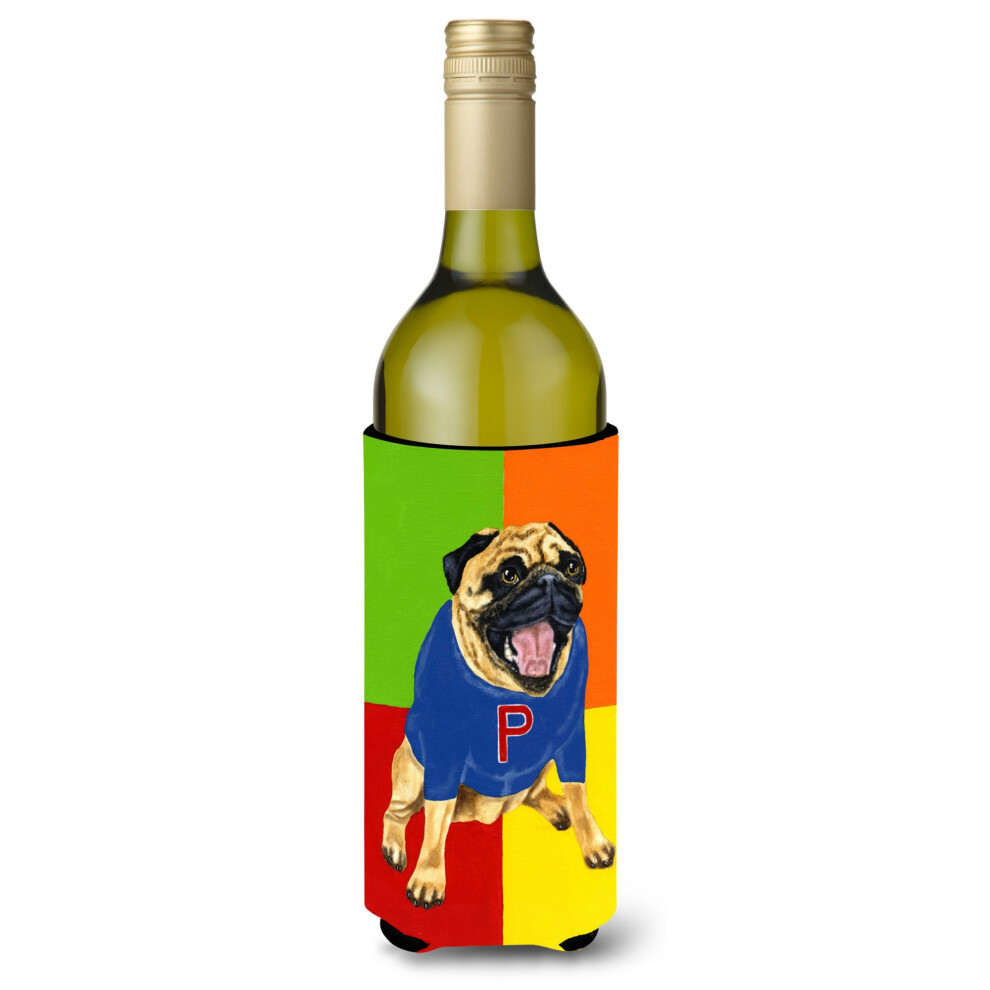 Bouteille de vin Koozie Hugger 750 ml multicolore Motif carlin de Caroline's Treasures Go Team Varsity
