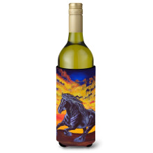 Caroline's Treasures Desert Wind Horse Wine Bottle Koozie Hugger 750ml Multicolor