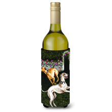 Caroline's Treasures Rose Garden Frolic Greyhounds Wine Bottle Koozie Hugger 750ml Multicolor