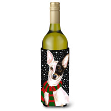 Caroline's Treasures Snowy Chihuahua Wine Bottle Koozie Hugger  750ml  Multicolor
