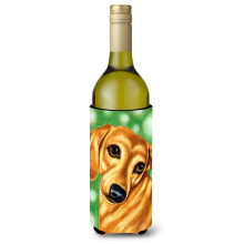 Caroline's Treasures The Eyes Have It Dachshund Wine Bottle Koozie Hugger 750ml Multicolor