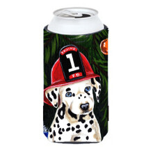 """"Caroline's Treasures Brandweerman Kerst Dalmati? Lange Jongen Koozie Hugger Veelkleurig""""