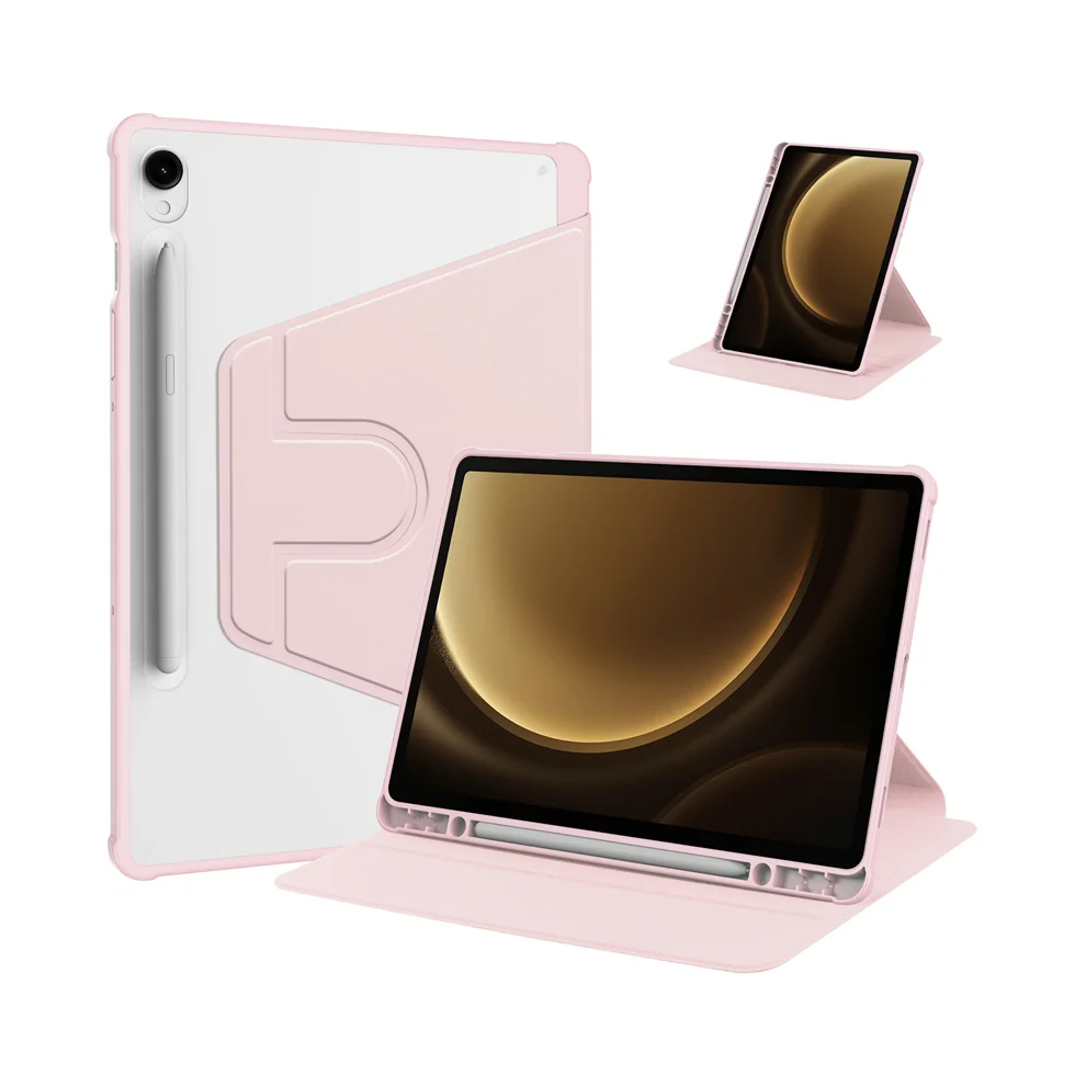 (, S9 Fe (10.9 Inch)) 360 Rotation Cover For Samsung Galaxy Tab S9 Fe Ca Pink 976662421944